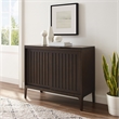 Crosley Furniture Asher Wood Record Storage Media Console - Dark Brown