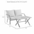 Crosley Furniture Otto 2-Piece Modern Metal Conversation Set in Gray/Matte Black