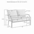 Crosley Furniture Otto 2-Piece Modern Metal Conversation Set in Gray/Matte Black