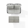 Crosley Furniture Otto 2-Piece Modern Metal Conversation Set in Gray/Matte Black