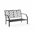 Crosley Furniture Otto 2-Piece Modern Metal Conversation Set in Gray/Matte Black