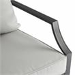 Crosley Furniture Otto 2-Piece Modern Metal Conversation Set in Gray/Matte Black