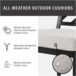 Crosley Furniture Locke 5-Piece Steel Metal Outdoor Dining Set in Cream/Black