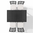 Crosley Furniture Locke 5-Piece Steel Metal Outdoor Dining Set in Cream/Black