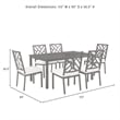 Crosley Furniture Locke 7-Piece Steel Metal Outdoor Dining Set in Cream/Black