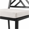 Crosley Furniture Locke 7-Piece Steel Metal Outdoor Dining Set in Cream/Black