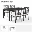 Crosley Furniture Chambers 5-Piece Steel Metal Outdoor Dining Set in Cream/Black