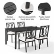 Crosley Furniture Chambers 5-Piece Steel Metal Outdoor Dining Set in Cream/Black