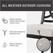 Crosley Furniture Chambers 5-Piece Steel Metal Outdoor Dining Set in Cream/Black