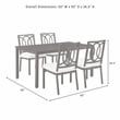 Crosley Furniture Chambers 5-Piece Steel Metal Outdoor Dining Set in Cream/Black