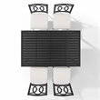 Crosley Furniture Chambers 5-Piece Steel Metal Outdoor Dining Set in Cream/Black