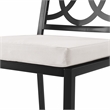 Crosley Furniture Chambers 7-Piece Steel Metal Outdoor Dining Set in Cream/Black