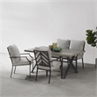 Crosley Furniture Otto 5-Piece Modern Metal Outdoor Dining Set in Gray/Black