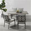 Crosley Furniture Otto 5-Piece Modern Metal Outdoor Dining Set in Gray/Black