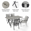 Crosley Furniture Otto 5-Piece Modern Metal Outdoor Dining Set in Gray/Black