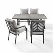 Crosley Furniture Otto 5-Piece Modern Metal Outdoor Dining Set in Gray/Black
