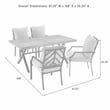 Crosley Furniture Otto 5-Piece Modern Metal Outdoor Dining Set in Gray/Black