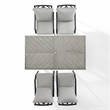 Crosley Furniture Otto 5-Piece Modern Metal Outdoor Dining Set in Gray/Black