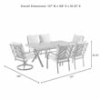 Crosley Furniture Otto 7-Piece Metal Outdoor Dining Set in Gray/Matte Black