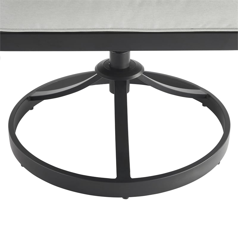 Crosley Furniture Otto 7-Piece Metal Outdoor Dining Set in Gray/Matte Black