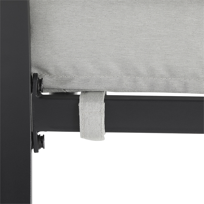 Crosley Furniture Otto 4-Piece Modern Metal Conversation Set in Gray/Matte Black