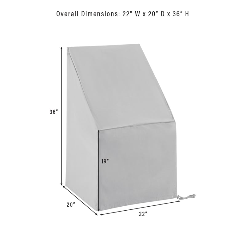 Crosley Furniture 3-Piece Vinyl Outdoor Bistro Furniture Cover Set in Gray