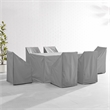 Crosley Furniture 7PC Vinyl Outdoor Dining Furniture Cover Set in Gray