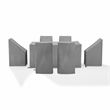 Crosley Furniture 7PC Vinyl Outdoor Dining Furniture Cover Set in Gray