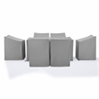Crosley Furniture 7-Piece Vinyl Outdoor Dining Furniture Cover Set in Gray