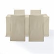 Crosley Furniture 5-Piece Vinyl Outdoor Dining Furniture Cover Set in Tan