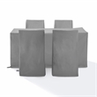 Crosley Furniture 5-Piece Vinyl Outdoor Dining Furniture Cover Set in Gray