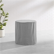 Crosley Furniture Round Vinyl Outdoor Bistro Table Furniture Cover in Gray