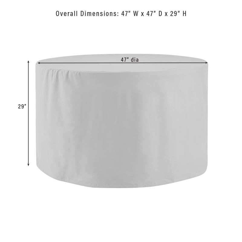 Crosley Furniture Round Vinyl Outdoor Dining Table Furniture Cover in Tan