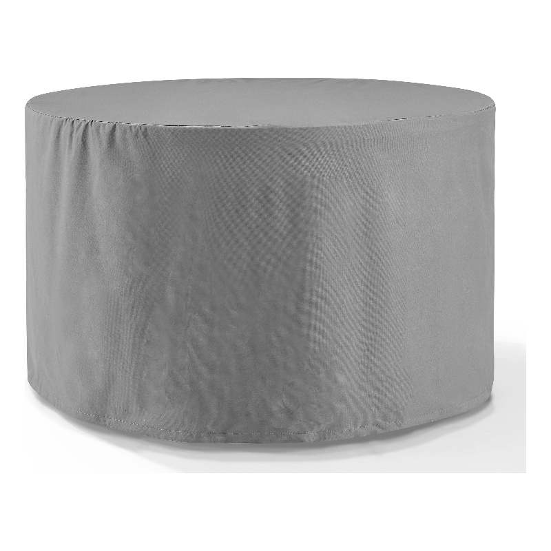 Crosley Furniture Round Vinyl Outdoor Dining Table Furniture Cover in Gray