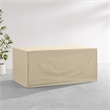 Crosley Furniture Vinyl Outdoor Dining Table Furniture Cover in Tan