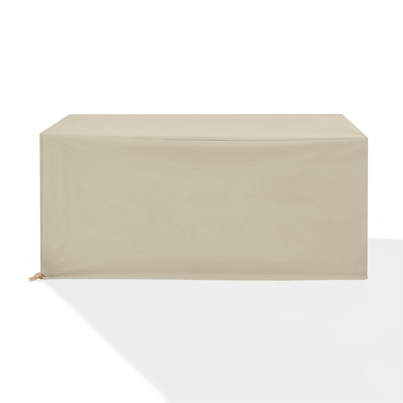 Crosley Furniture Vinyl Outdoor Dining Table Furniture Cover in Tan