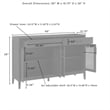 Crosley Furniture Milo Modern Wood Sideboard in Dark Brown/Antique Brass