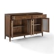 Crosley Furniture Milo Modern Wood Sideboard in Dark Brown/Antique Brass