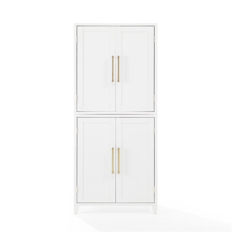 Crosley Furniture Roarke Modern Wood Kitchen Pantry Storage Cabinet in White