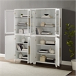 Crosley Furniture Roarke 2-Piece Glass Door Wood Pantry Storage Cabinet in White