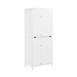 Crosley Furniture Roarke 2-Piece Glass Door Wood Pantry Storage Cabinet in White