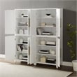 Crosley Furniture Roarke Wood Kitchen Pantry Storage Cabinet in White (Set of 2)
