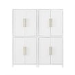 Crosley Furniture Roarke Wood Kitchen Pantry Storage Cabinet in White (Set of 2)