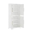 Crosley Furniture Roarke Wood Kitchen Pantry Storage Cabinet in White (Set of 2)
