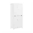 Crosley Furniture Roarke Wood Kitchen Pantry Storage Cabinet in White (Set of 2)