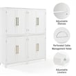 Crosley Furniture Roarke Wood Kitchen Pantry Storage Cabinet in White (Set of 2)