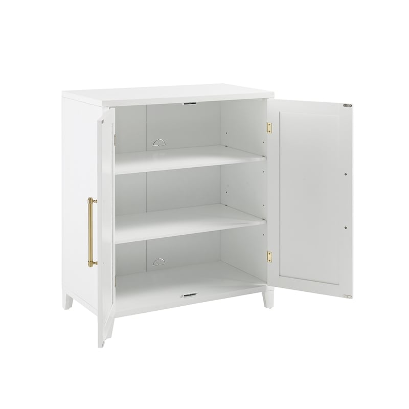 Crosley Furniture Roarke Stackable Wood Kitchen Pantry Storage Cabinet in White