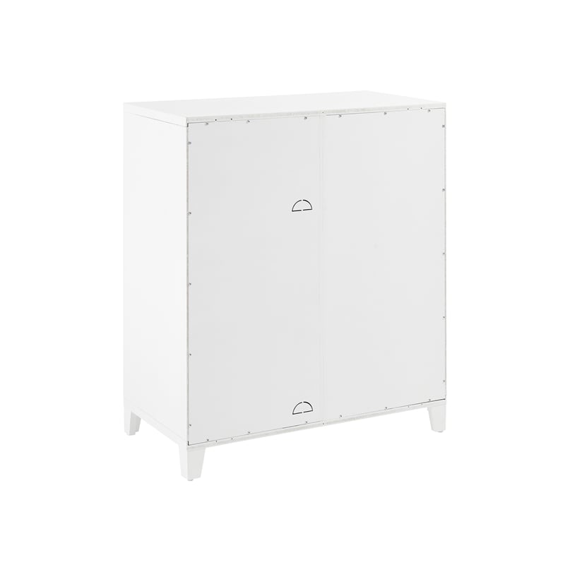 Crosley Furniture Roarke Stackable Wood Kitchen Pantry Storage Cabinet in White