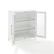 Crosley Furniture Roarke Glass Door Wood Kitchen Pantry Storage Cabinet in White