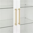 Crosley Furniture Roarke Glass Door Wood Kitchen Pantry Storage Cabinet in White